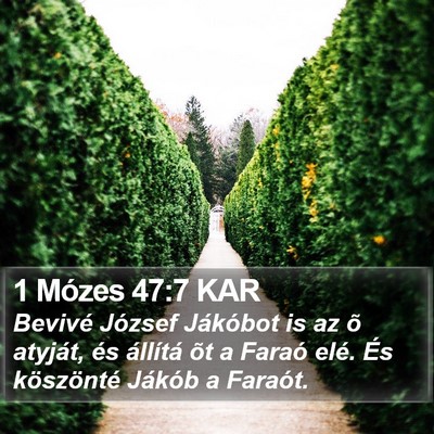 1 Mózes 47:7 KAR Bible Verse Image