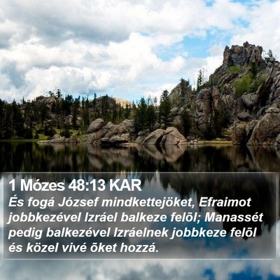 1 Mózes 48:13 KAR Bible Verse Image