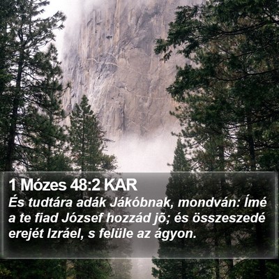 1 Mózes 48:2 KAR Bible Verse Image