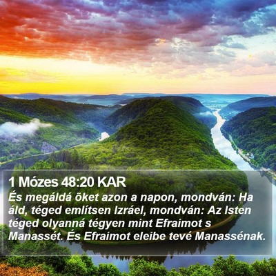 1 Mózes 48:20 KAR Bible Verse Image