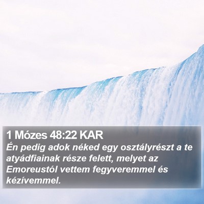 1 Mózes 48:22 KAR Bible Verse Image