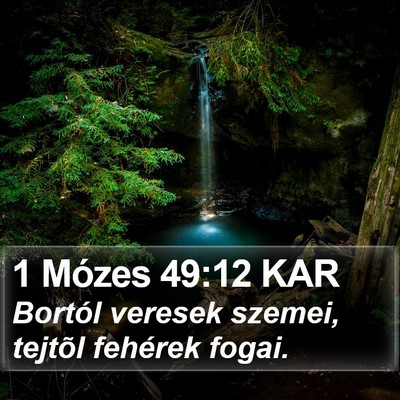 1 Mózes 49:12 KAR Bible Verse Image