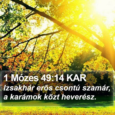 1 Mózes 49:14 KAR Bible Verse Image
