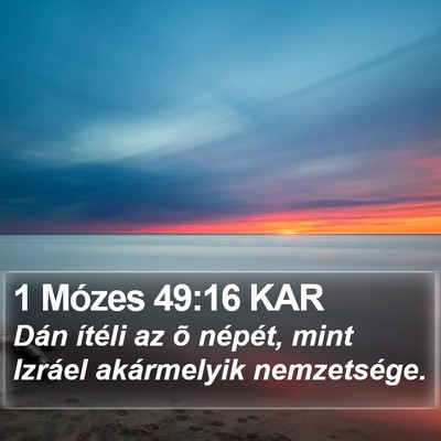 1 Mózes 49:16 KAR Bible Verse Image