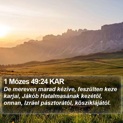 1 Mózes 49:24 KAR Bible Verse Image