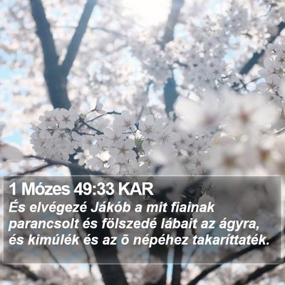 1 Mózes 49:33 KAR Bible Verse Image