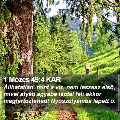 1 Mózes 49:4 KAR Bible Verse Image