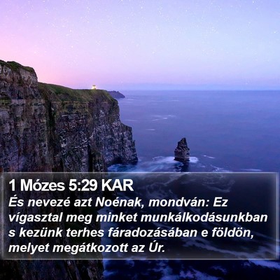 1 Mózes 5:29 KAR Bible Verse Image