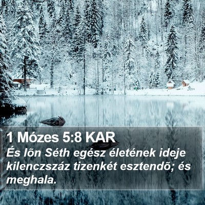 1 Mózes 5:8 KAR Bible Verse Image