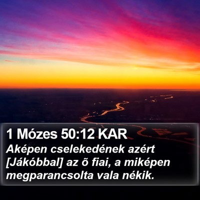 1 Mózes 50:12 KAR Bible Verse Image