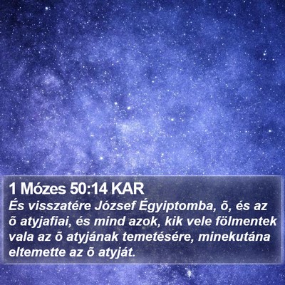 1 Mózes 50:14 KAR Bible Verse Image
