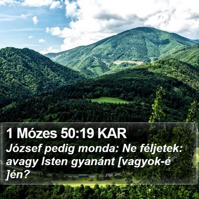 1 Mózes 50:19 KAR Bible Verse Image