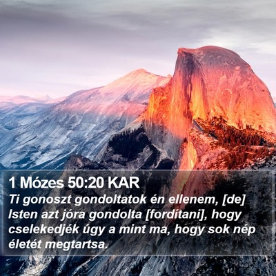1 Mózes 50:20 KAR Bible Verse Image