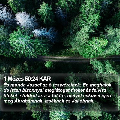 1 Mózes 50:24 KAR Bible Verse Image