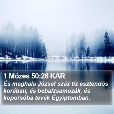 1 Mózes 50:26 KAR Bible Verse Image