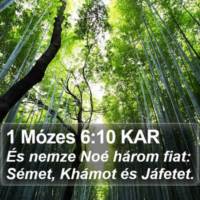 1 Mózes 6:10 KAR Bible Verse Image