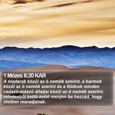 1 Mózes 6:20 KAR Bible Verse Image