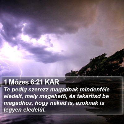 1 Mózes 6:21 KAR Bible Verse Image