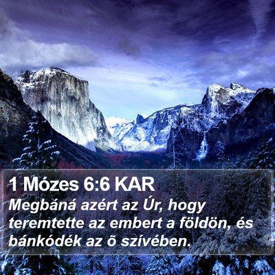 1 Mózes 6:6 KAR Bible Verse Image