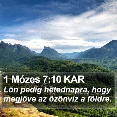1 Mózes 7:10 KAR Bible Verse Image