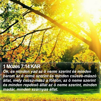 1 Mózes 7:14 KAR Bible Verse Image