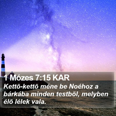 1 Mózes 7:15 KAR Bible Verse Image