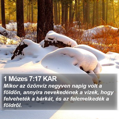 1 Mózes 7:17 KAR Bible Verse Image