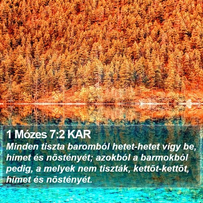 1 Mózes 7:2 KAR Bible Verse Image