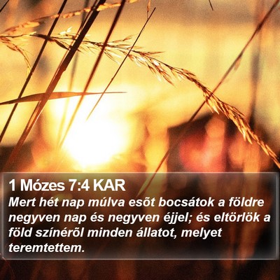 1 Mózes 7:4 KAR Bible Verse Image