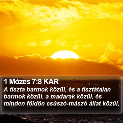 1 Mózes 7:8 KAR Bible Verse Image