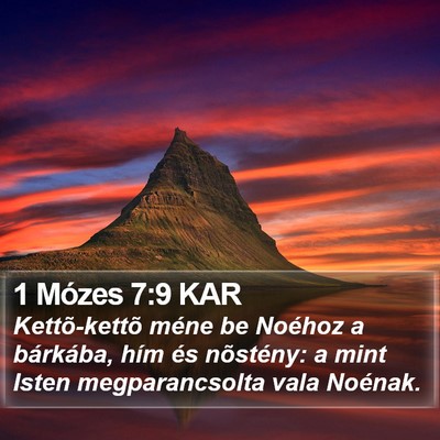 1 Mózes 7:9 KAR Bible Verse Image