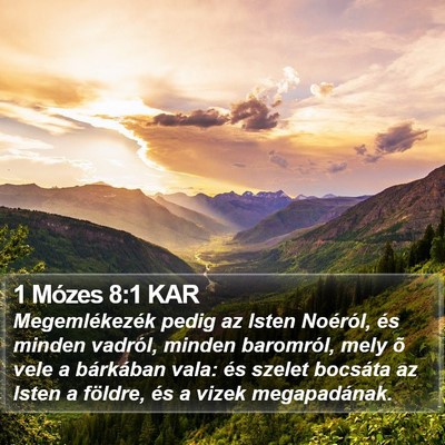 1 Mózes 8:1 KAR Bible Verse Image