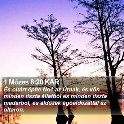 1 Mózes 8:20 KAR Bible Verse Image