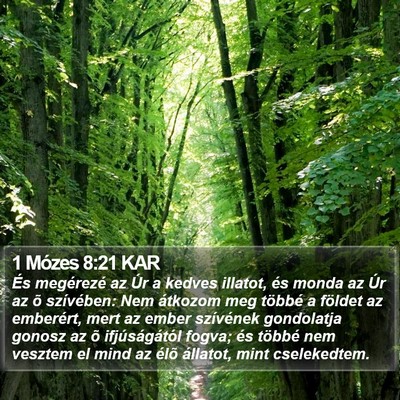 1 Mózes 8:21 KAR Bible Verse Image