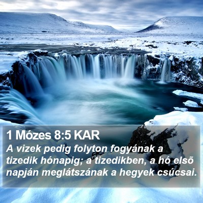 1 Mózes 8:5 KAR Bible Verse Image