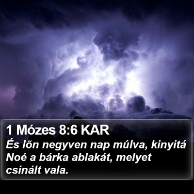 1 Mózes 8:6 KAR Bible Verse Image
