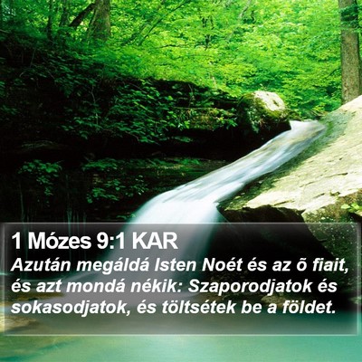 1 Mózes 9:1 KAR Bible Verse Image