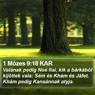 1 Mózes 9:18 KAR Bible Verse Image