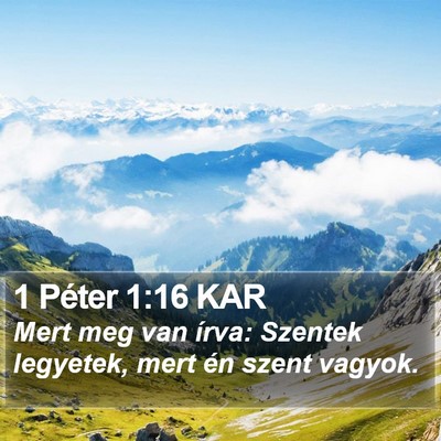 1 Péter 1:16 KAR Bible Verse Image