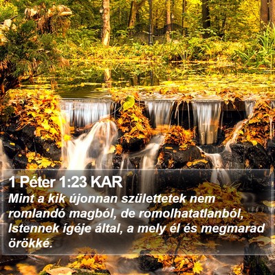 1 Péter 1:23 KAR Bible Verse Image