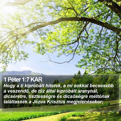 1 Péter 1:7 KAR Bible Verse Image