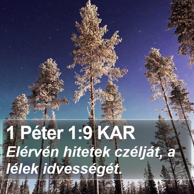1 Péter 1:9 KAR Bible Verse Image