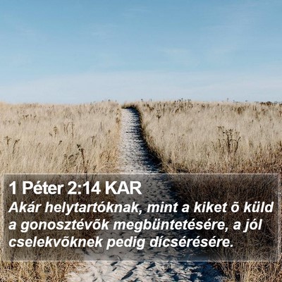 1 Péter 2:14 KAR Bible Verse Image