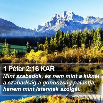 1 Péter 2:16 KAR Bible Verse Image