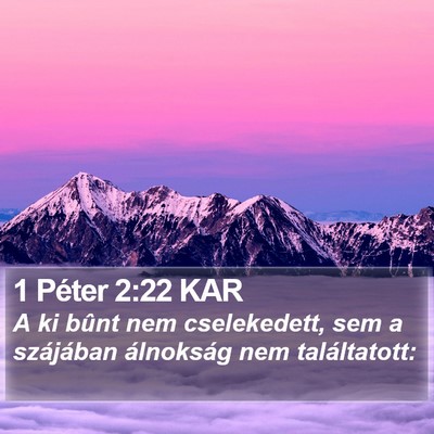 1 Péter 2:22 KAR Bible Verse Image