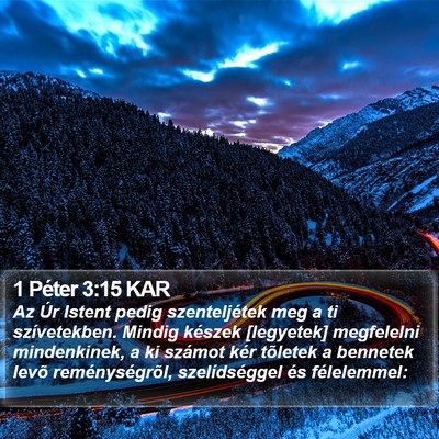 1 Péter 3:15 KAR Bible Verse Image