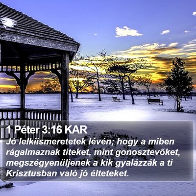 1 Péter 3:16 KAR Bible Verse Image