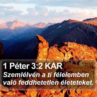 1 Péter 3:2 KAR Bible Verse Image