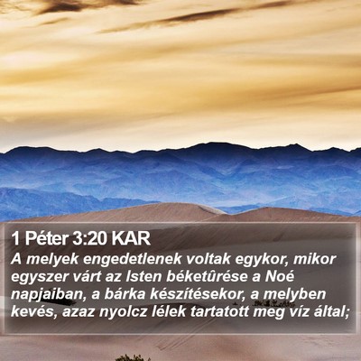 1 Péter 3:20 KAR Bible Verse Image