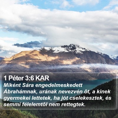 1 Péter 3:6 KAR Bible Verse Image